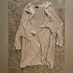 Miou Muse Tan Open-Front Sweater